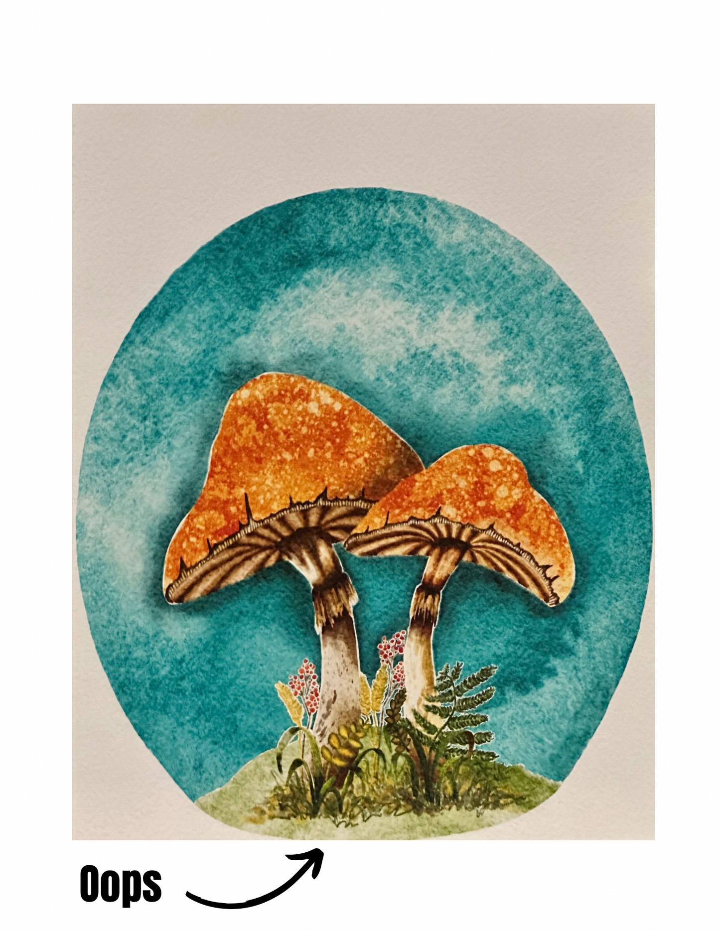 Happy Little Orange Mushrooms Art Print