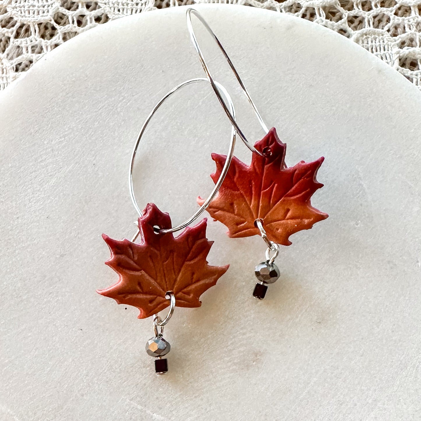Autumn Leaves Hoops: Click Drop Down For Different Styles