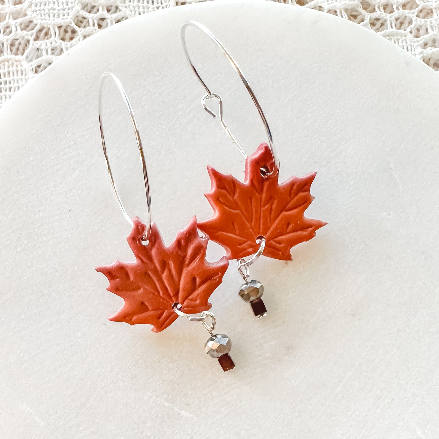 Autumn Leaves Hoops: Click Drop Down For Different Styles