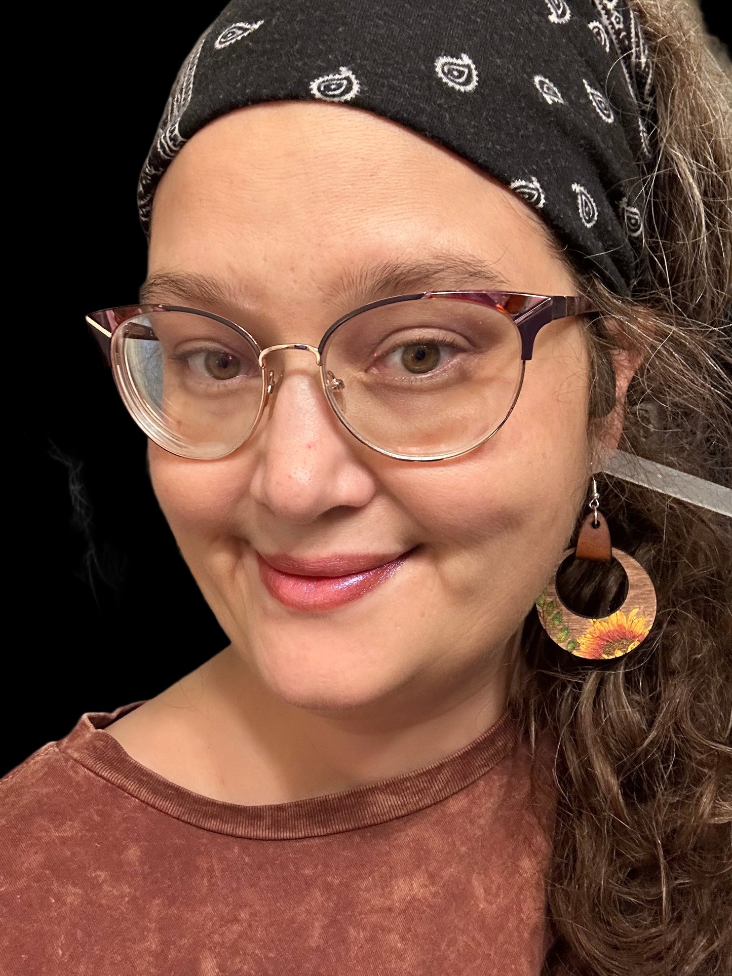 Boho Sunflower Hoops