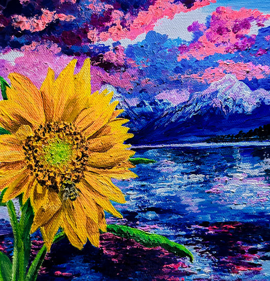 Sunflower & Bee