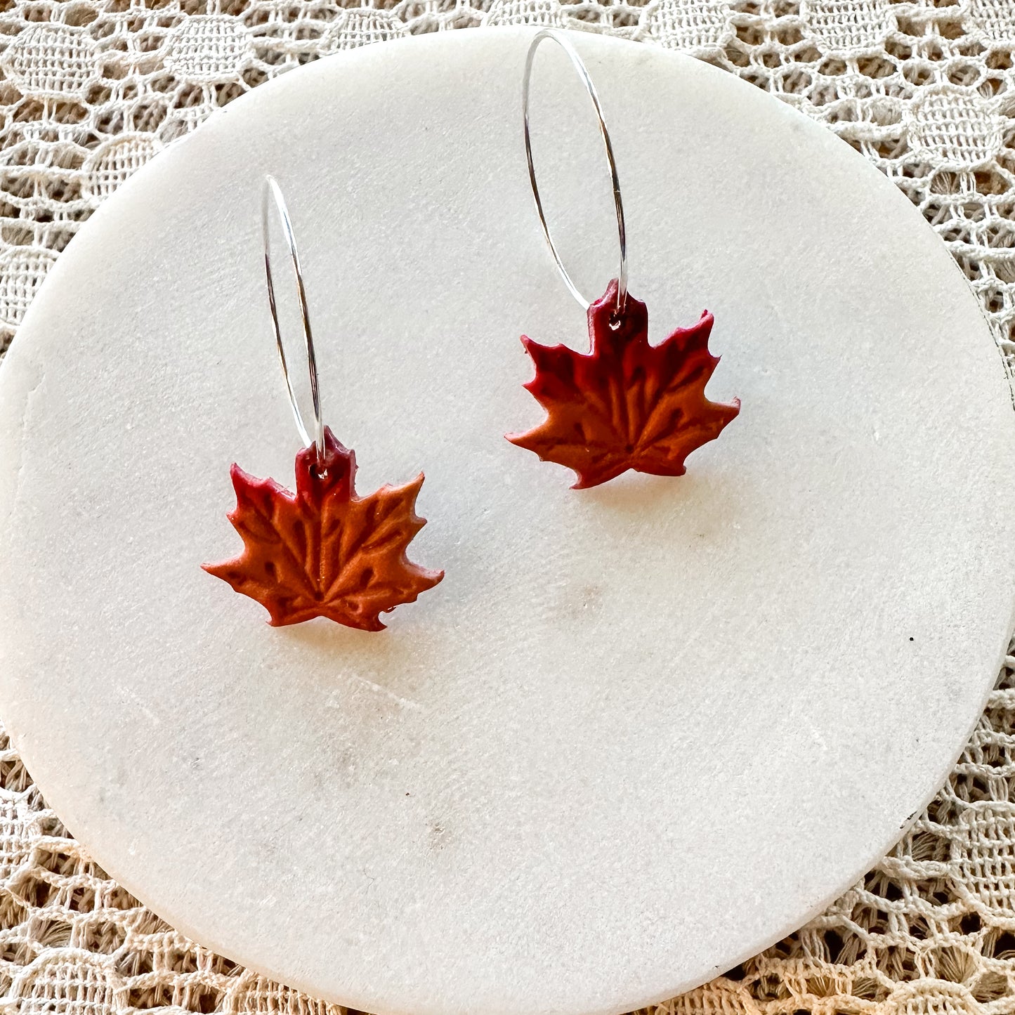 Autumn Leaves Hoops: Click Drop Down For Different Styles