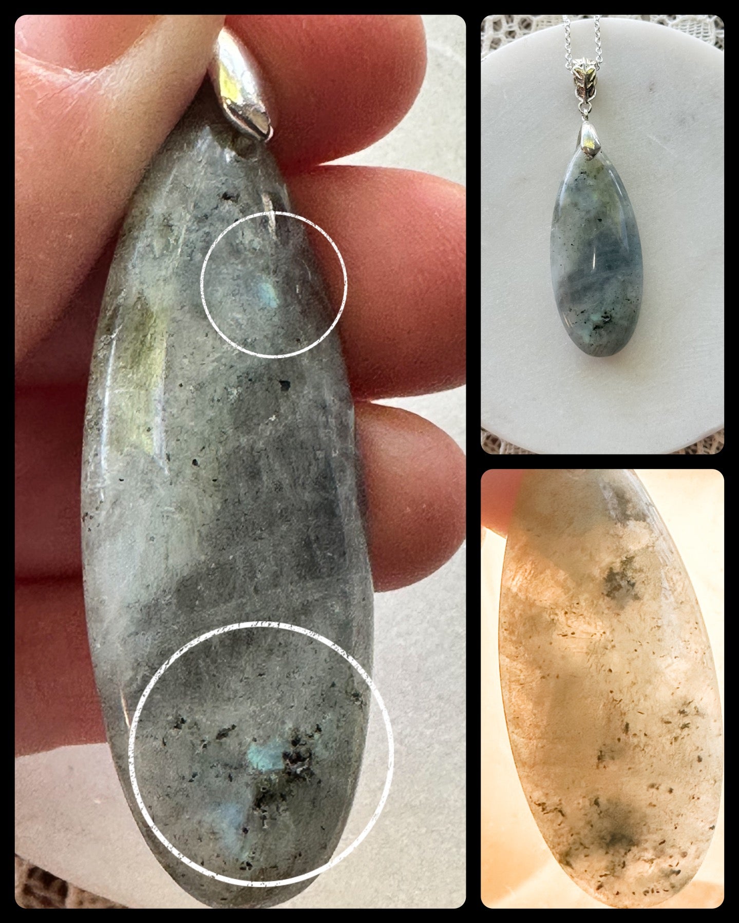 Labradorite Teardrop Necklace