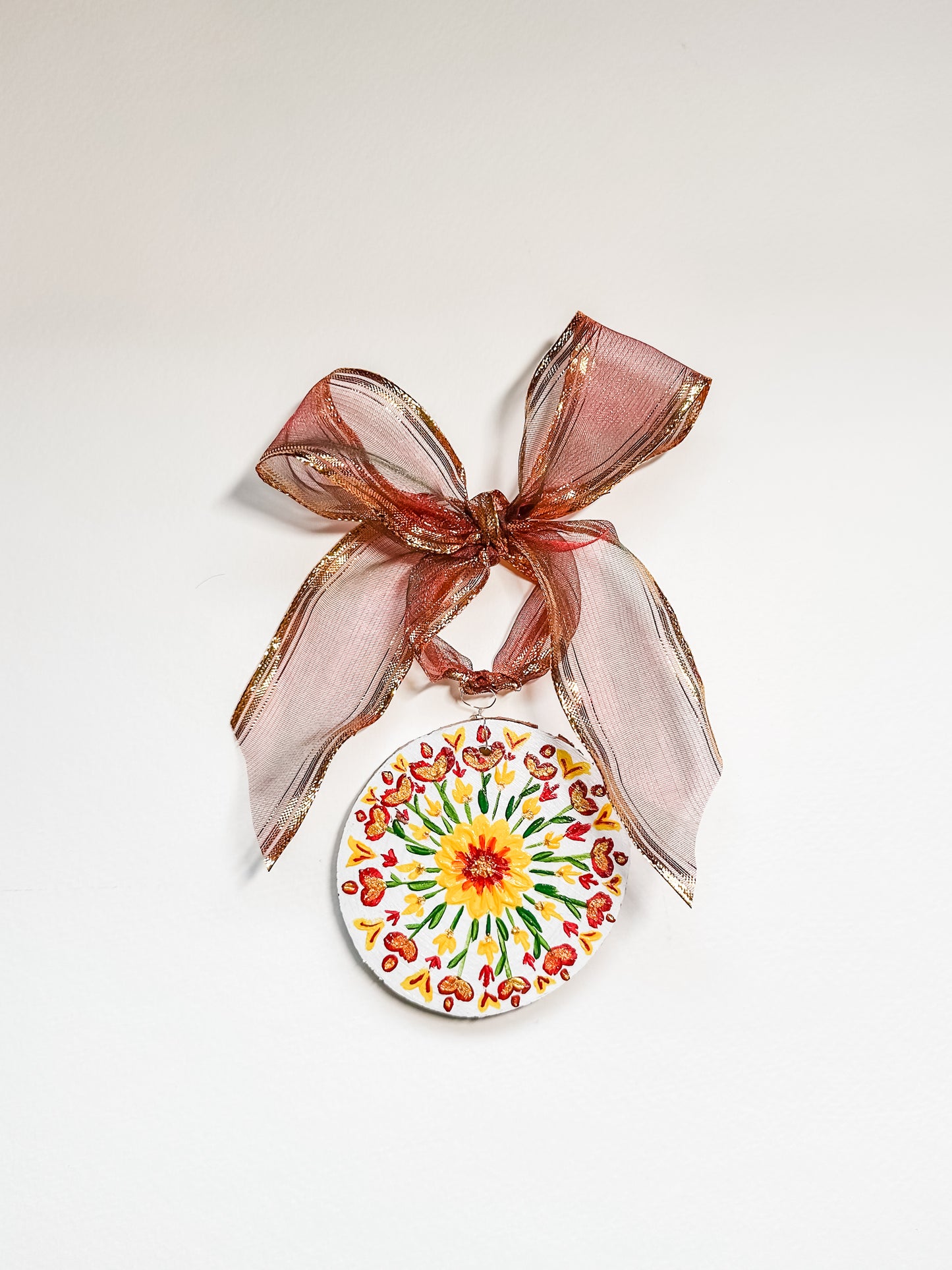 Painted Wood Slice Ornaments