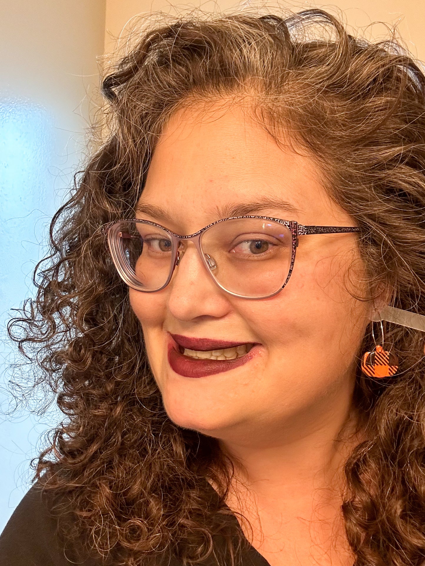 Pumpkin Dangles and Hoops: Click Drop Down For Different Styles