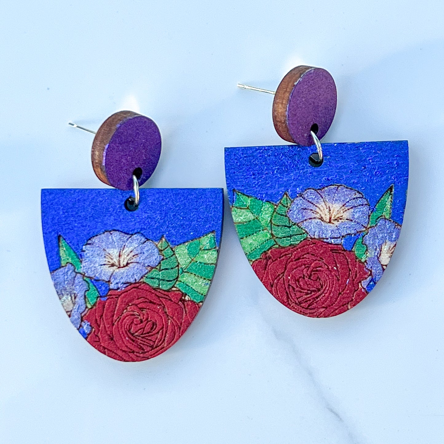 Retro Floral Postbacks: Click Drop Down For Different Styles