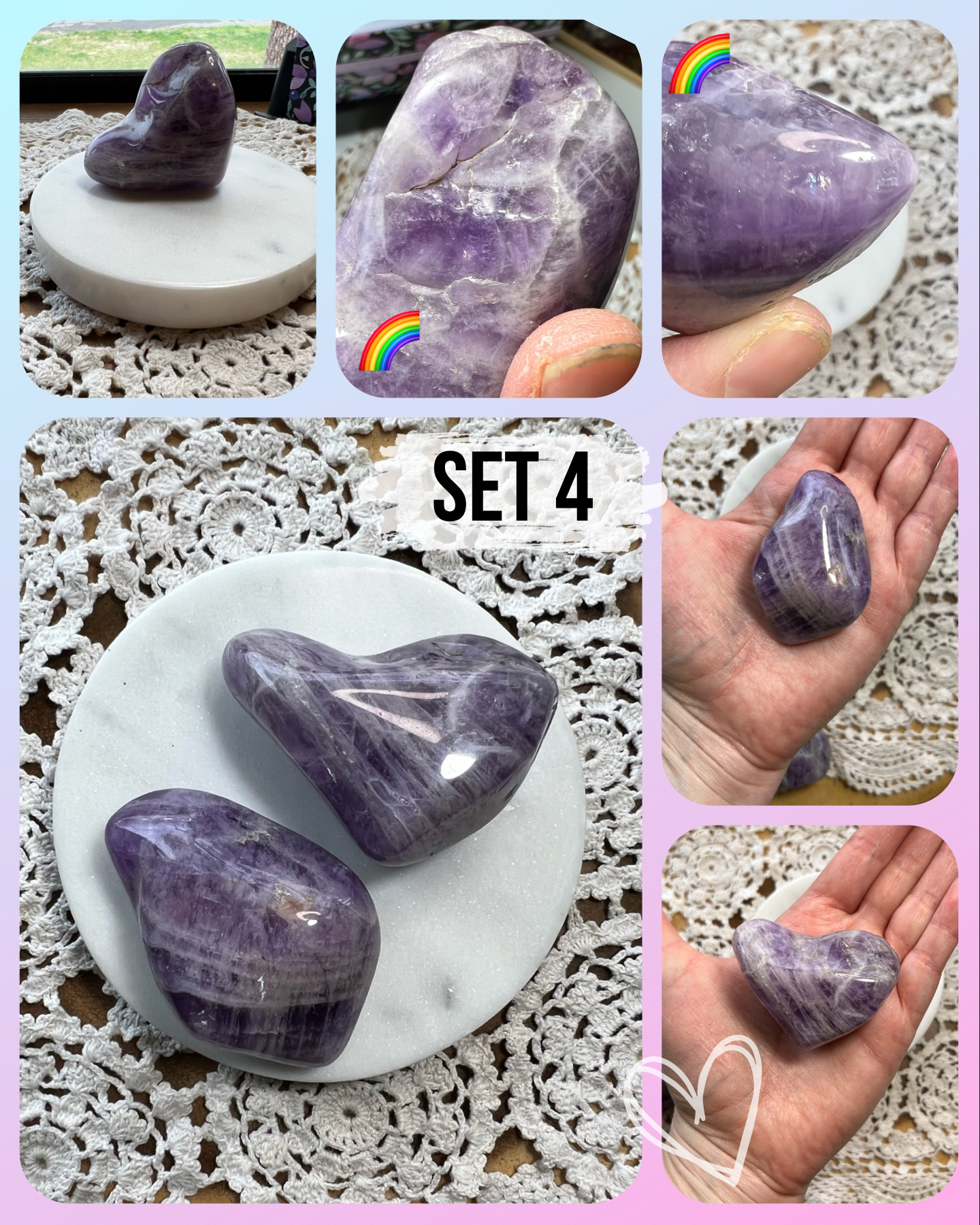 Madagascar Dream Amethyst Polished Tumbles Set