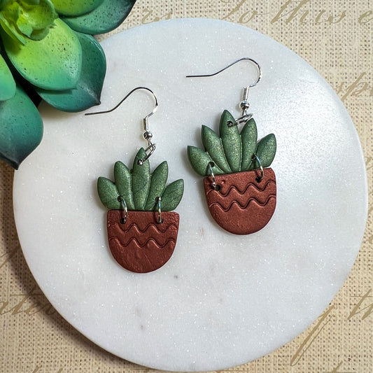 Succulent & Cacti Earrings: Click Drop Down For Different Styles