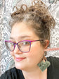Mahogany Sunflower Mandala Macramé Fringe Earrings