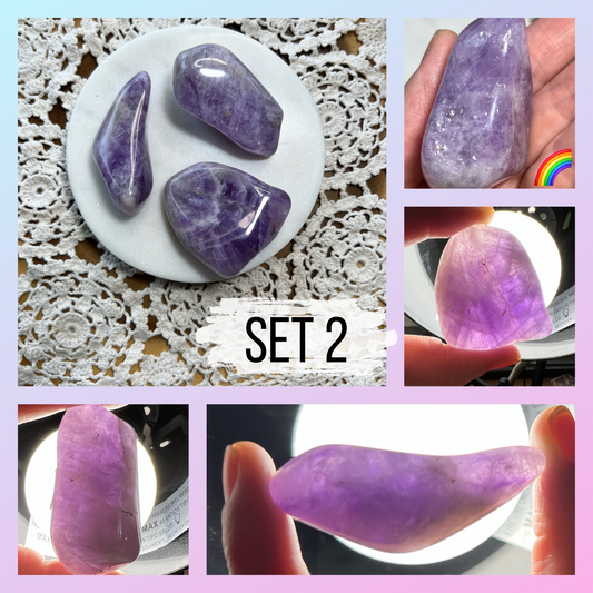 Madagascar Dream Amethyst Polished Tumbles Set