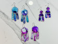 Twilight: Alcohol Ink Earrings (Silver)