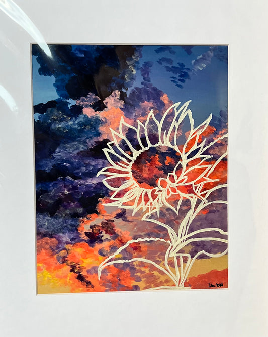 Sunflower Sunset Art Print
