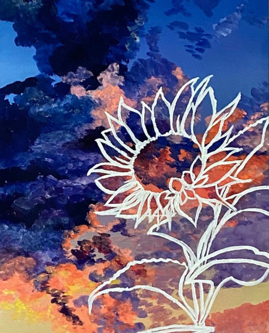 Sunflower Sunset Art Print