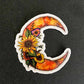 Sunflower Galaxy Crescent Moon Sticker